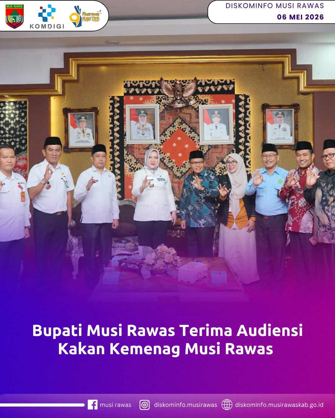 Bupati Musi Rawas Terima Audiensi Kakan Kemenag Kabupaten Musi Rawas