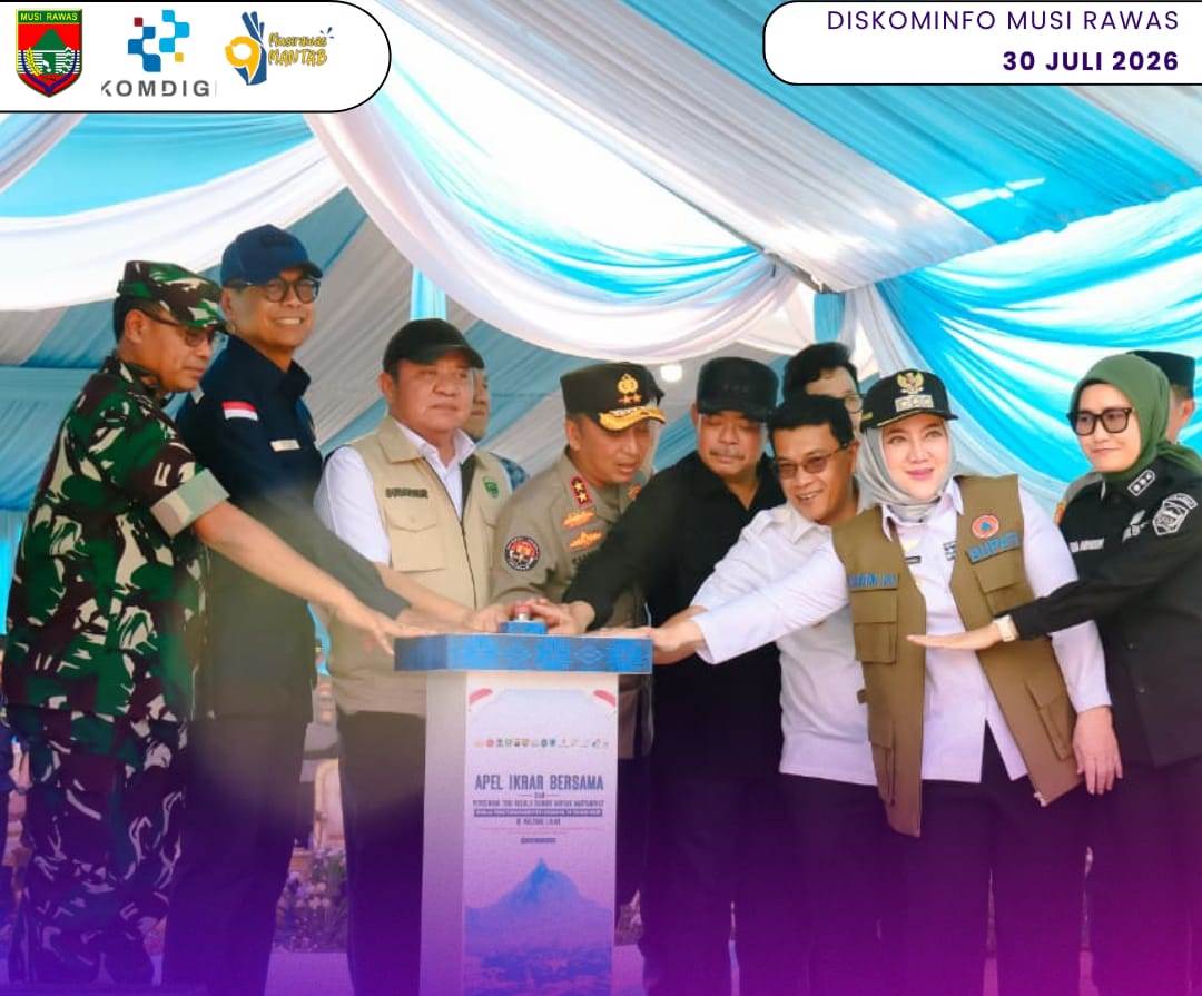 Bupati Musi Rawas Hadiri Apel Ikrar Bersama dan Peresmian Tata Kelola Sumur Minyak Masyarakat di Lahat