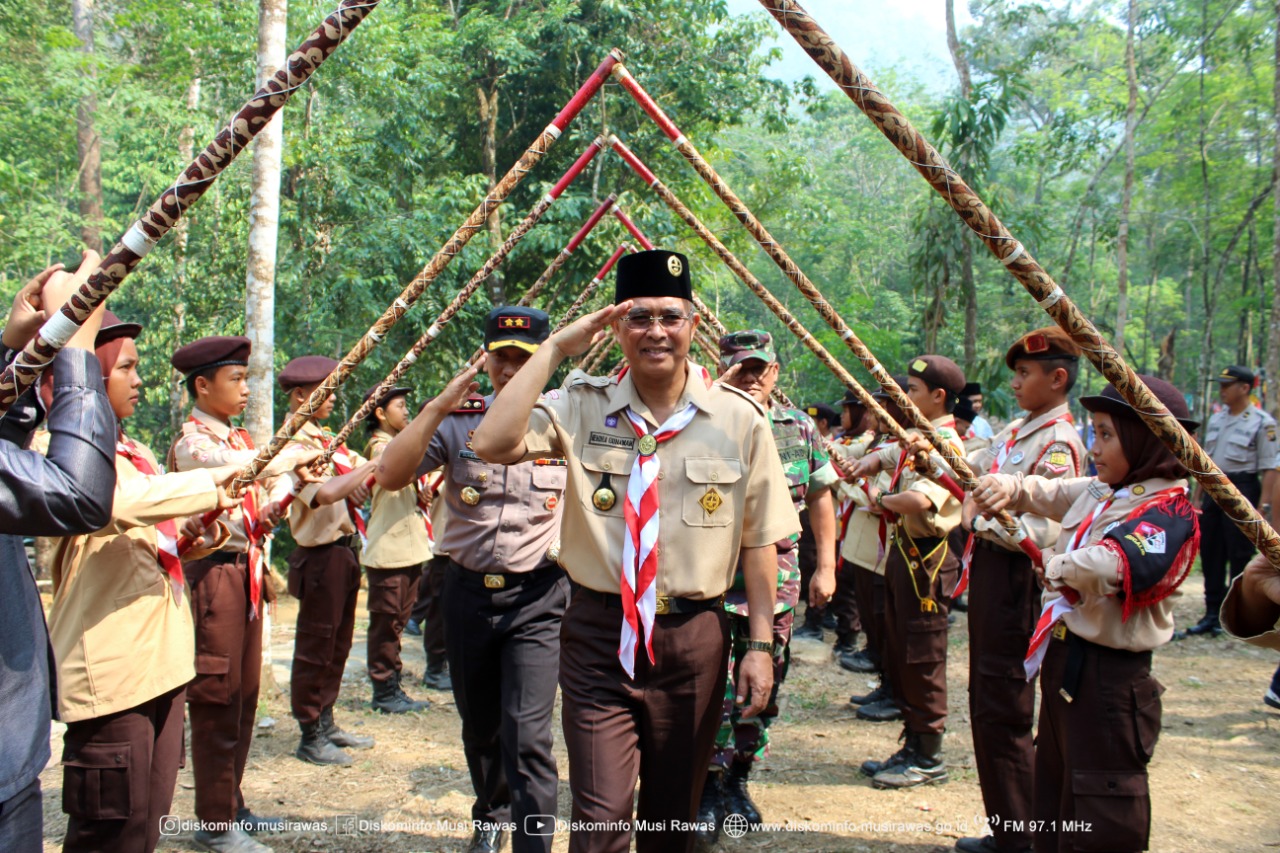 Bupati Hadiri Jambore Gerakan Pramuka cabang Kabupaten Musi Rawas
