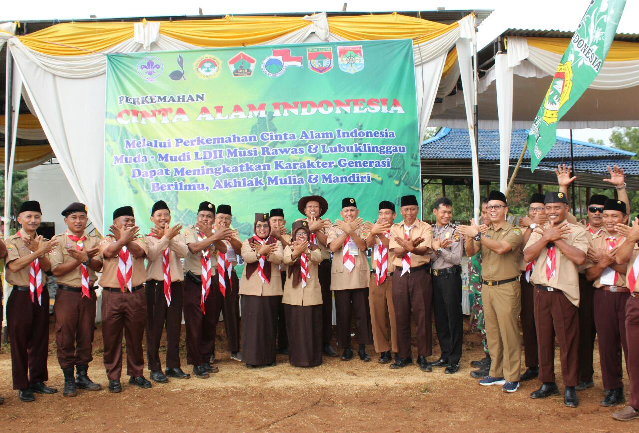 Wakil Bupati Resmikan Perkemahan Akhir Tahun Cinta Alam Indonesia Sako SPN Musi Rawas