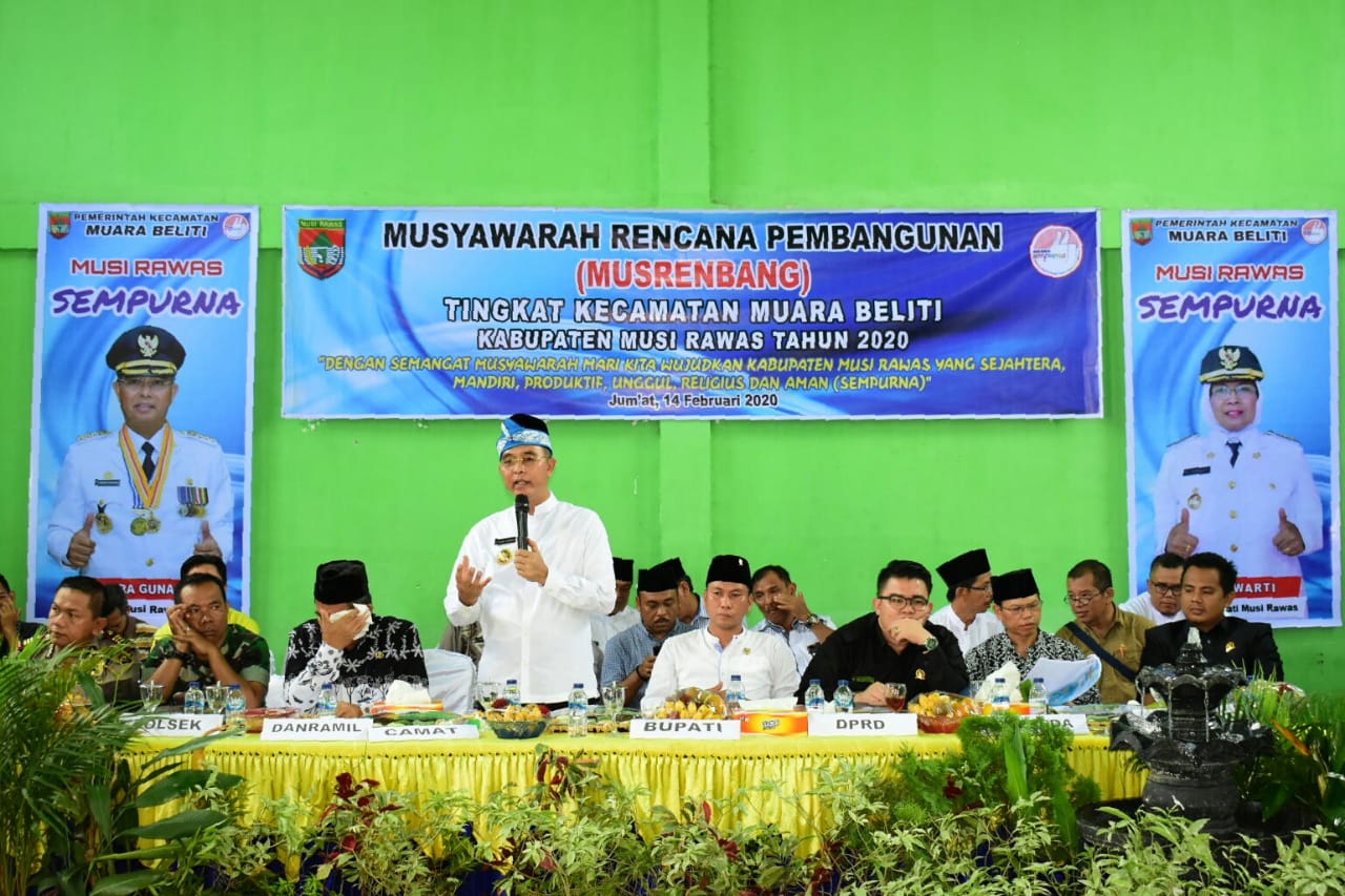 Musrenbang Kecamatan Muara Beliti, Bupati Harapkan Perencanaan Sesuai Kebutuhan