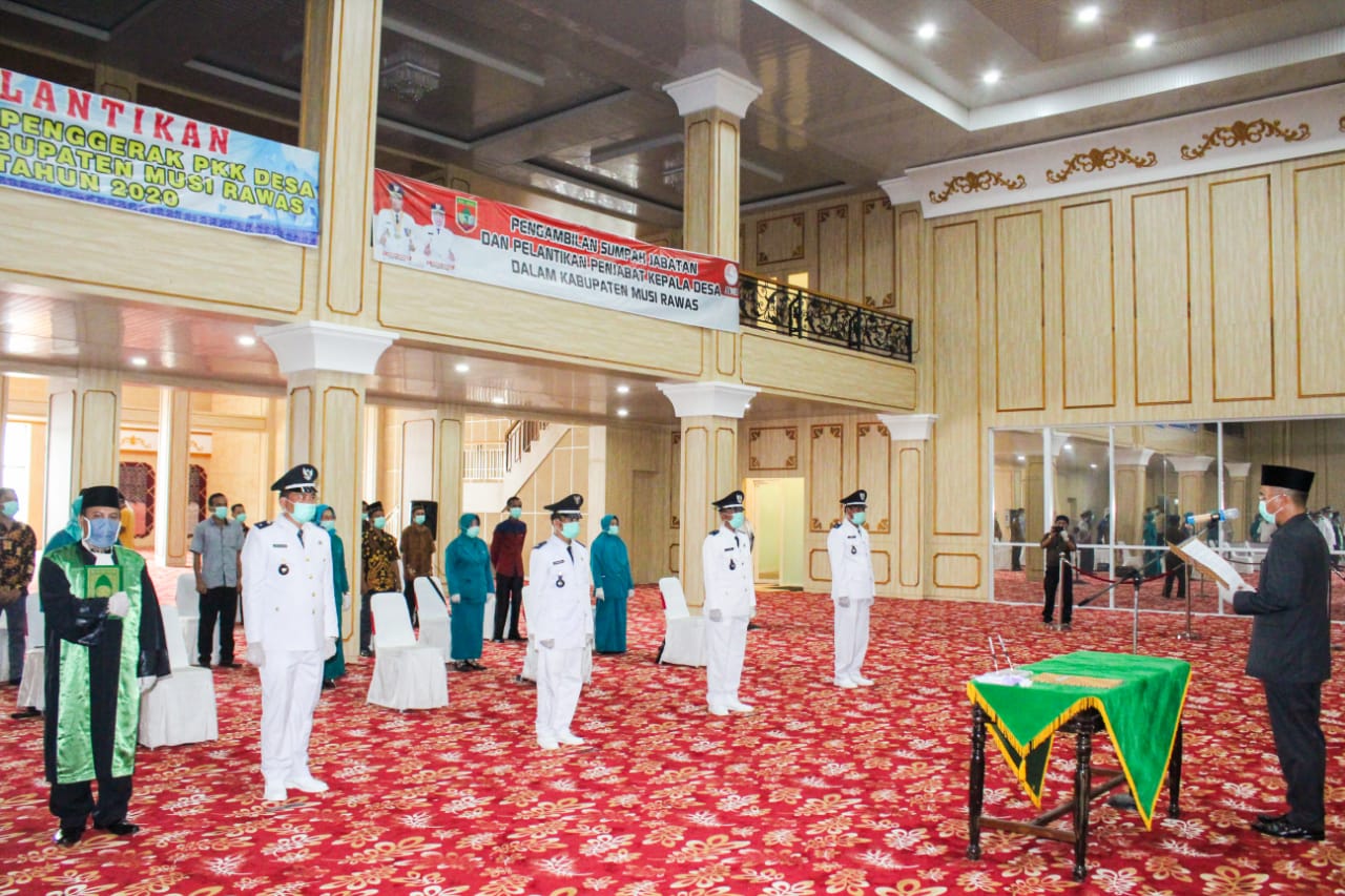 Bupati Resmi Lantik 4 Penjabat Kepala Desa Di Musi Rawas