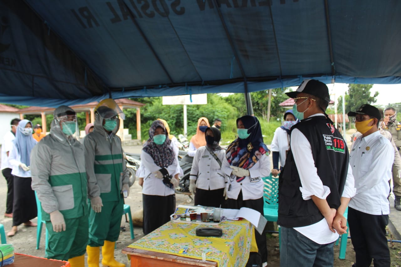 Perketat Pengawasan, Bupati Tinjau Posko Perbatasan di STL Ulu Terawas