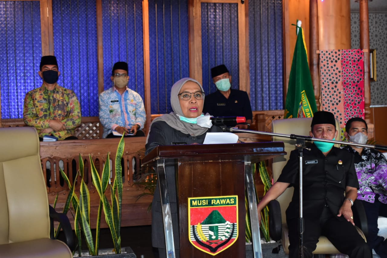 DPRD Mura Gelar Paripurna Penetapan LKPJ Bupati Mura TA 2019 Via Vidcon