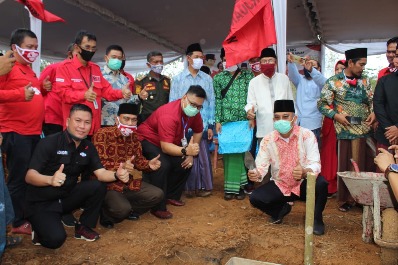 Bupati Mura Lakukan Peletakan Batu Pertama Pembangunan Ponpes KH Hasyim Asyari Al Janiy