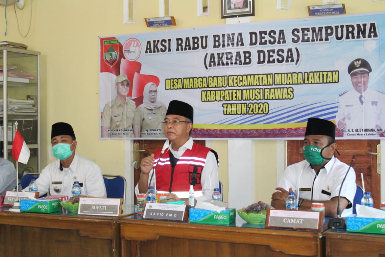 Dalam Akrab Desa, Bupati Sosialisasikan Protokol Covid-19 Kepada Masyarakat