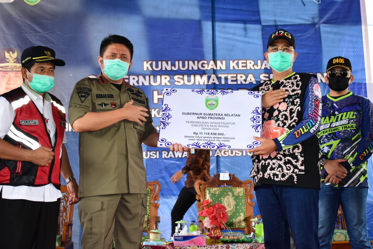 Kunker Di Mura, Gubernur Pastikan Pelaksanaan Jalan Simpang Semambang - Pali Mulus Ditahun 2021
