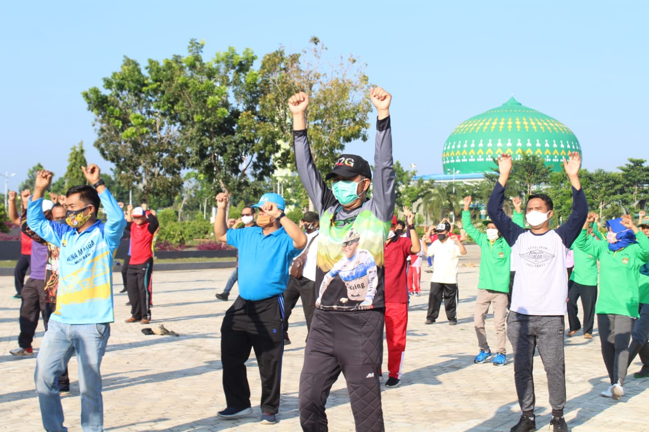 Peringati Haornas 2020, Pemkab Mura Gelar Senam Bersama