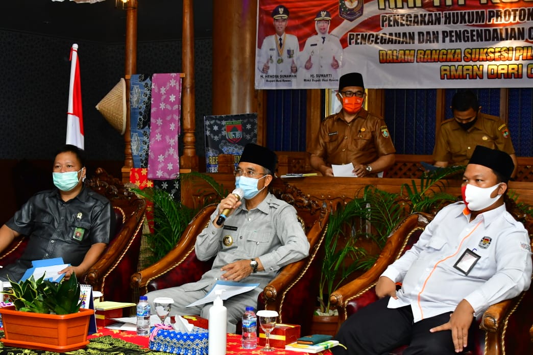 Sukseskan Pilkada, Pemkab Mura Gelar Rakor Penegakan Hukum Pencegahan Covid-19
