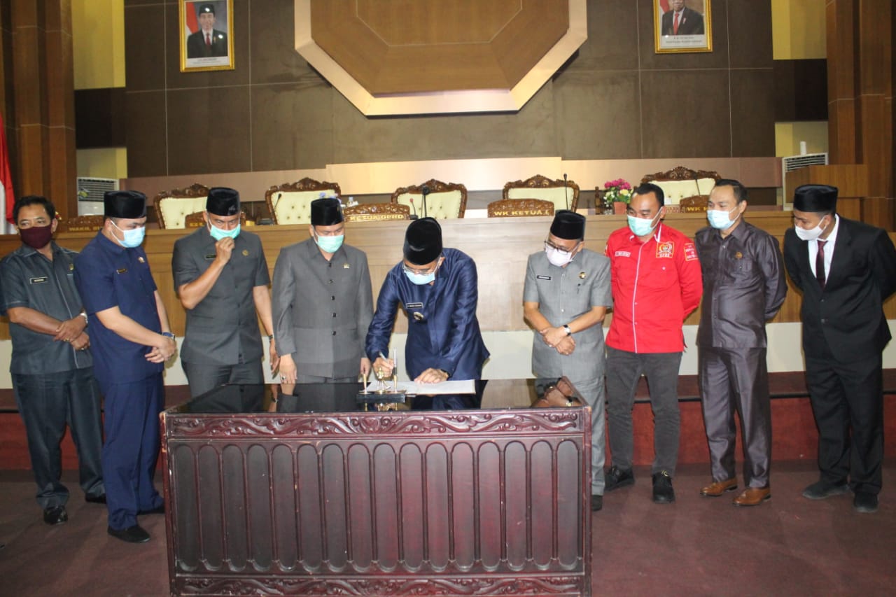 Bupati H2G dan DPRD Mura Tandatangani Rancangan Program Pembentukan Perda 2020