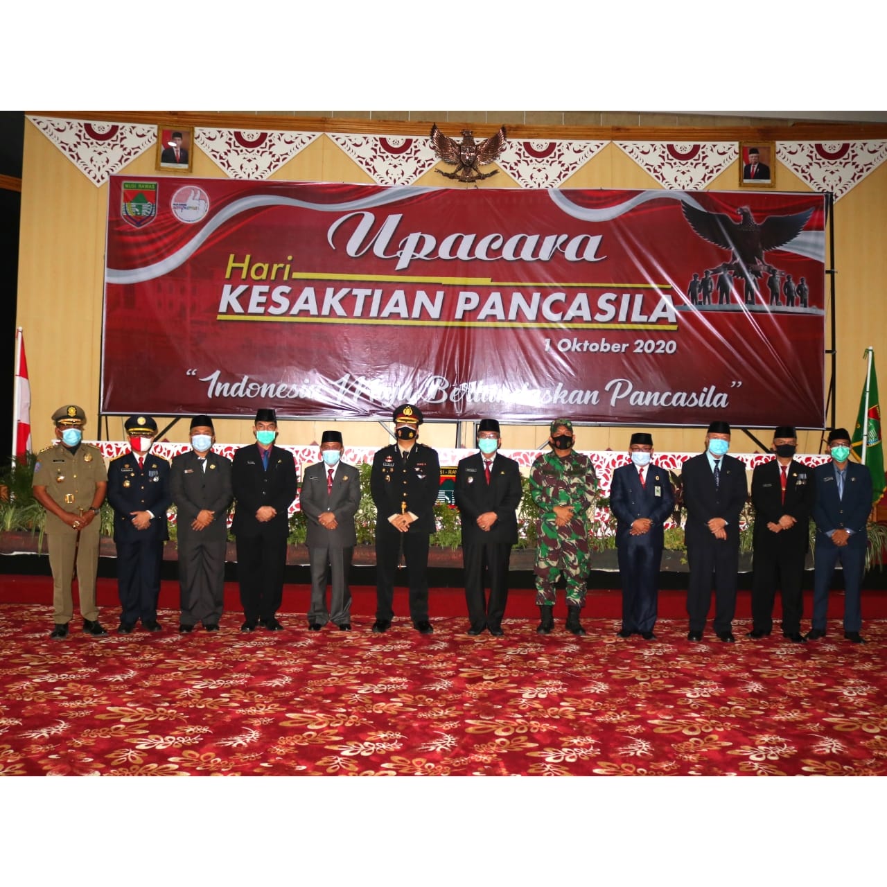 Via Vidcon, Pjs. Bupati Mura Ikut Upacara Peringatan Hari Kesaktian Pancasila Tahun 2020