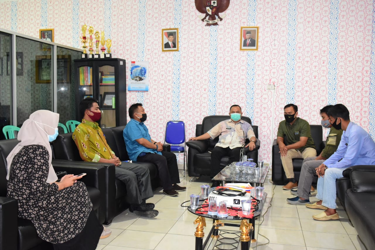 Koordinasi Diskominfo Musi Rawas dan PWI Musi Rawas dalam mempersiapkan HUT PWI Ke-75