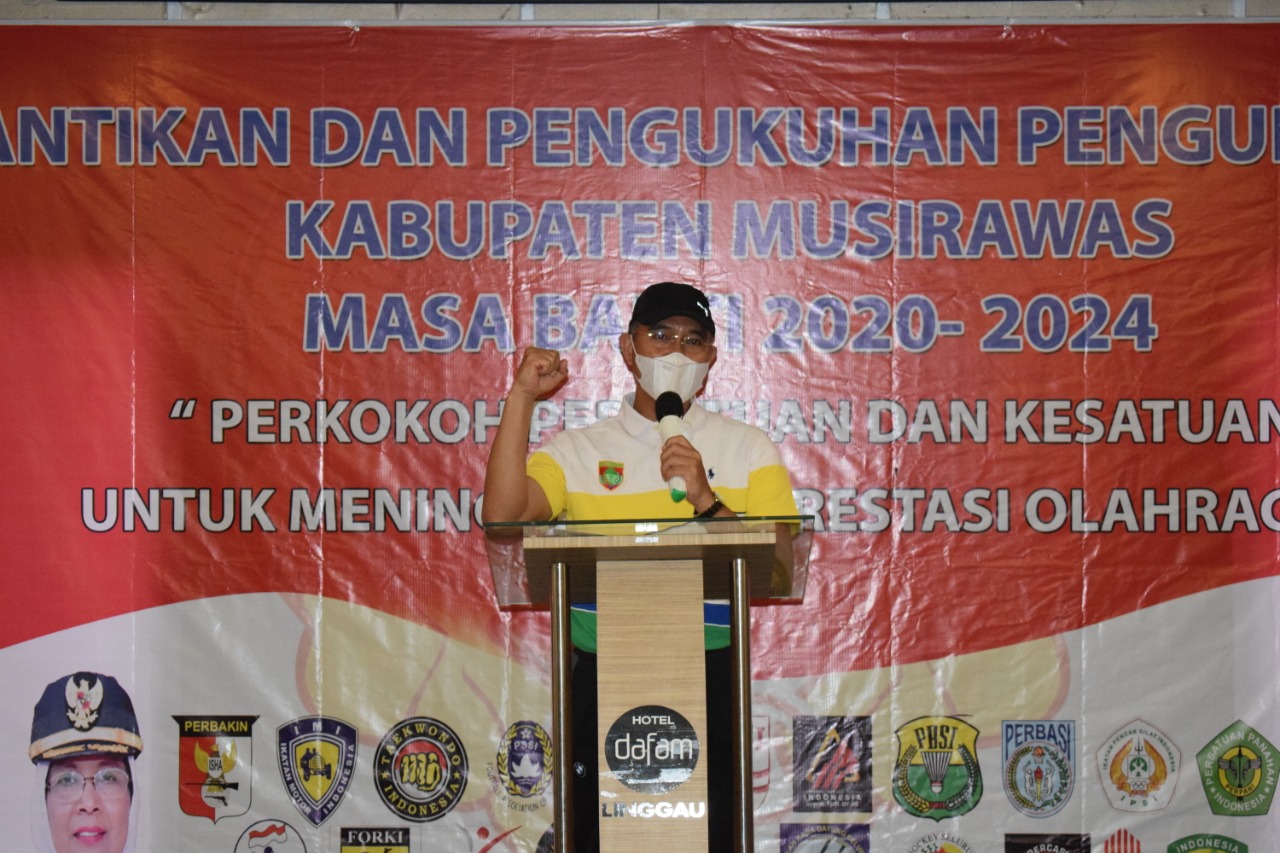 Hadiri Pelantikan KONI Mura, Bupati Berharap Pembinaan dan Prestasi Olahraga Ditingkatkan