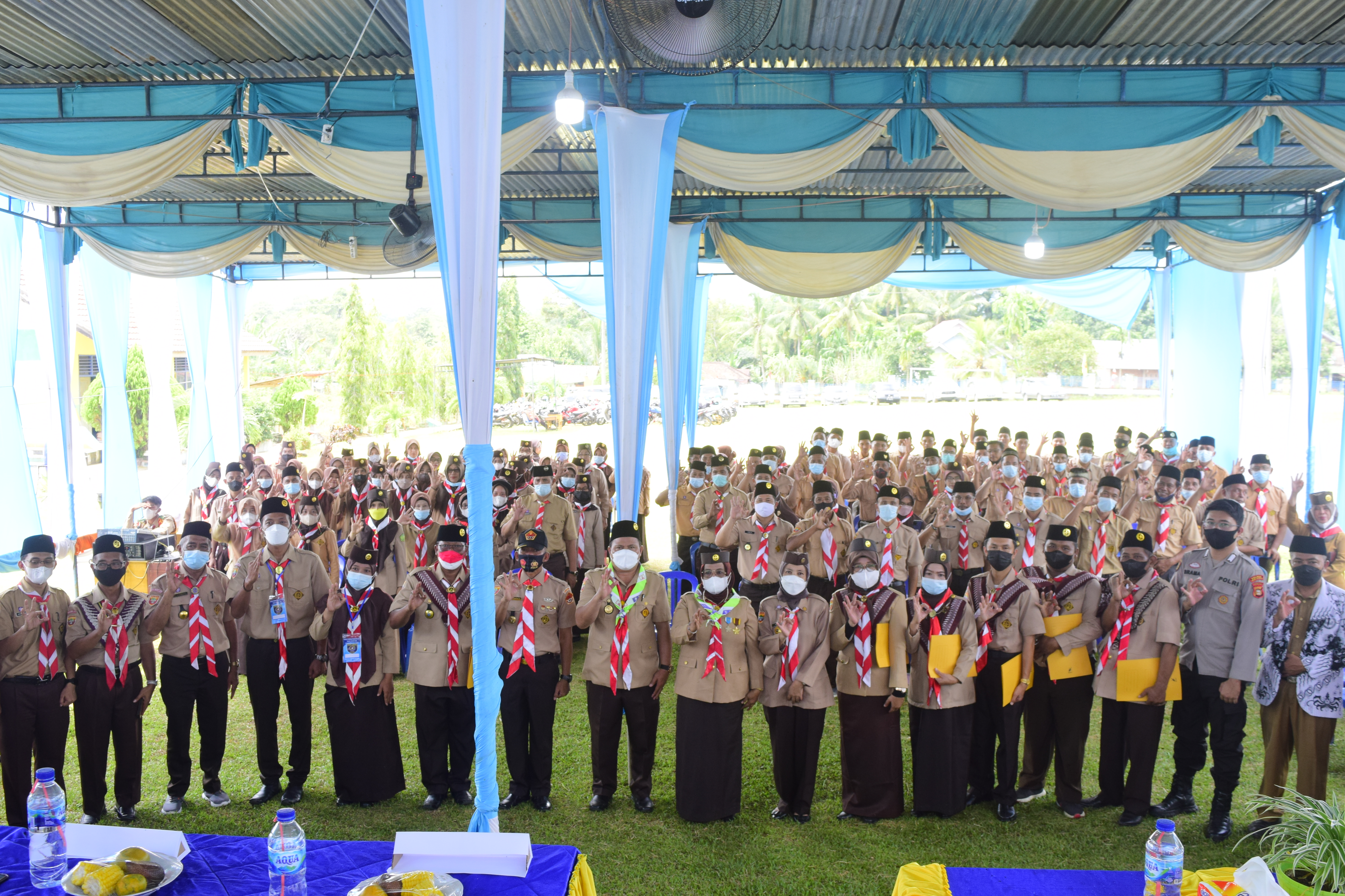 Wabup Buka Kursus Pembina Pramuka Tingkat Dasar Kwarran Sumber Harta, Purwodadi dan Selangit