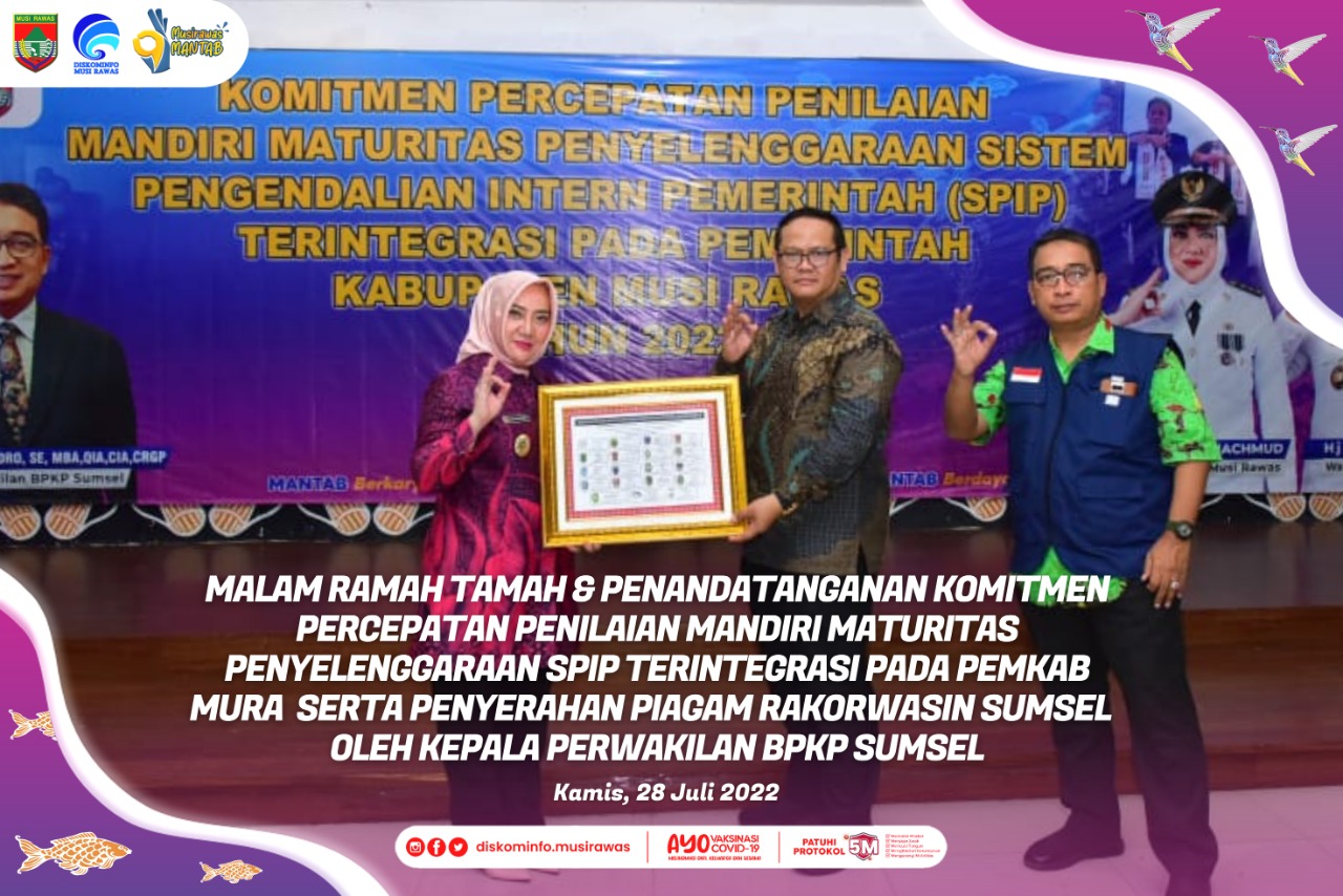 Penandatanganan Komitmen Percepatan Penilaian Mandiri Maturitas SPIP Terintegrasi 2022 dan Penyeraha