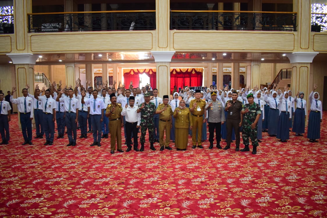 Penyerahan Paskibraka Kabupaten Musi Rawas Tahun 2022