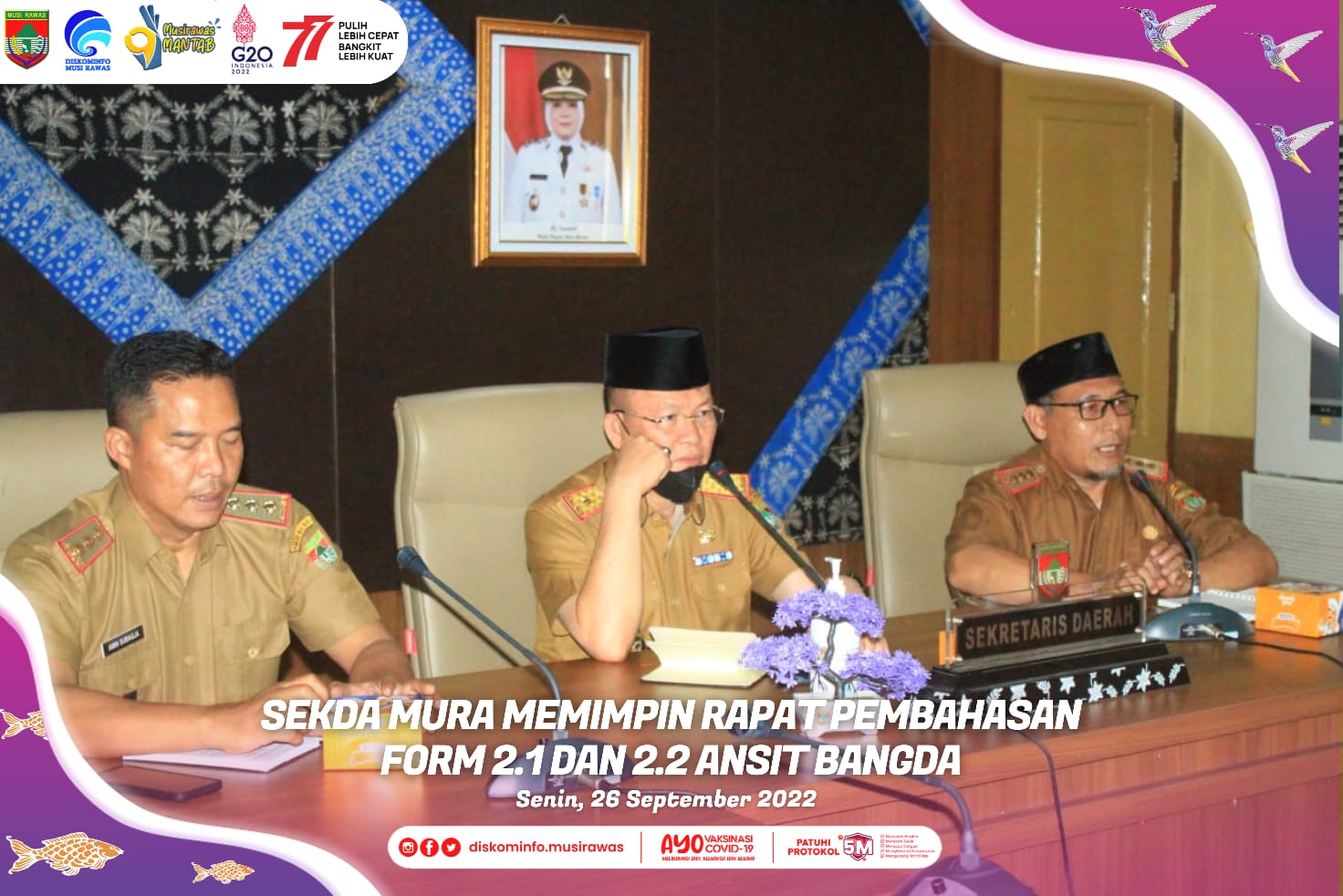 Rapat Pembahasan Form 2.1 dan 2.2 Ansit Bangda di Ruang Rapat Bina Praja