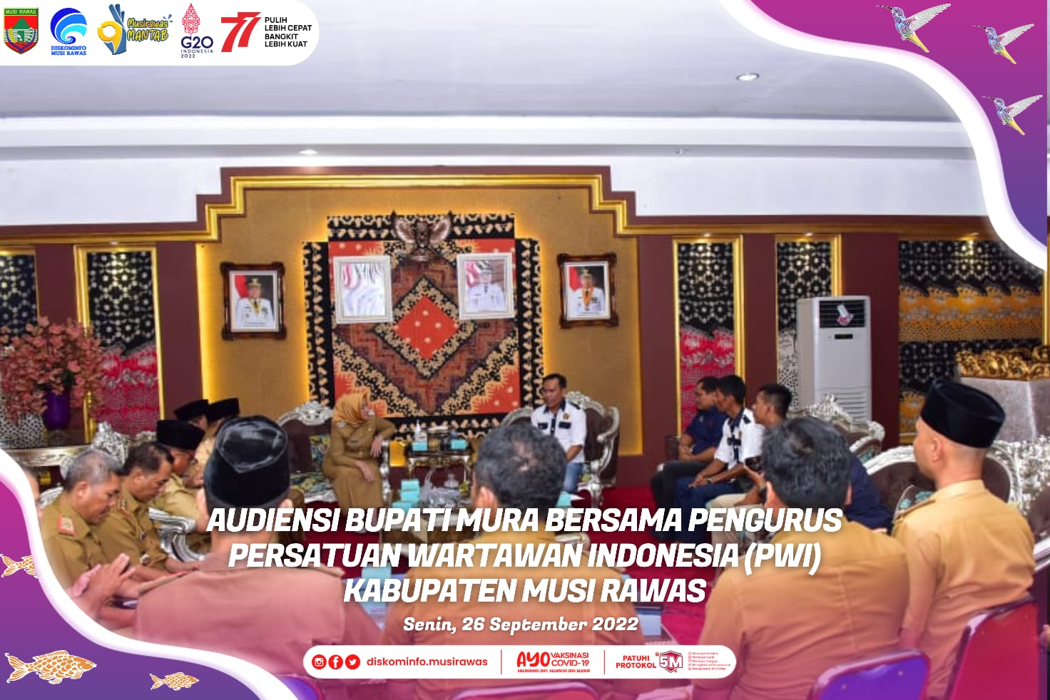 Audiensi Bupati Musi Rawas Hj. Ratna Machmud bersama Pengurus Persatuan Wartawan Indonesia