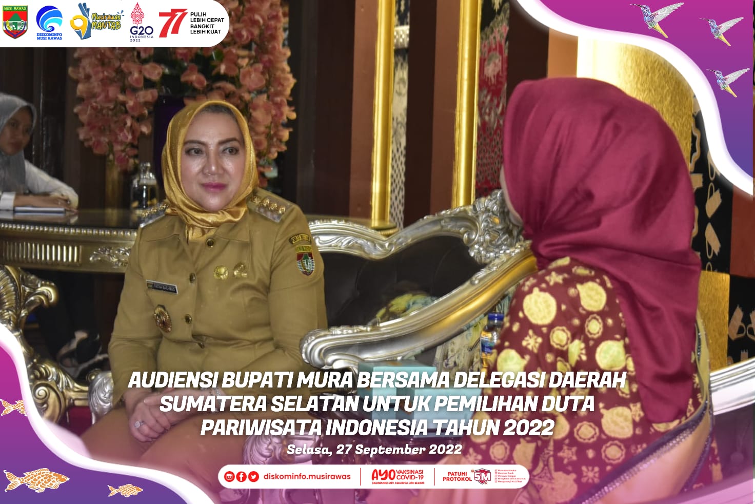 Audiensi Bupati Musi Rawas Hj. Ratna Machmud bersama Delegasi Daerah Sumatera Selatan