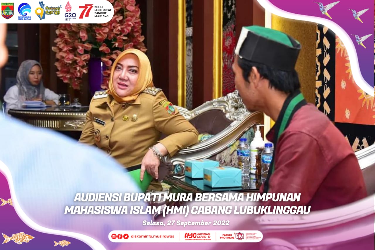 Audiensi Bupati Mura Hj. Ratna Machmud bersama HMI Lubuklinggau