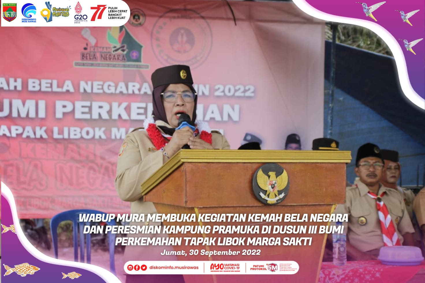 Kemah Bela Negara dan Peresmian Kampung Pramuka di Dusun III Bumi Perkemahan Tapak Libok Marga Sakti