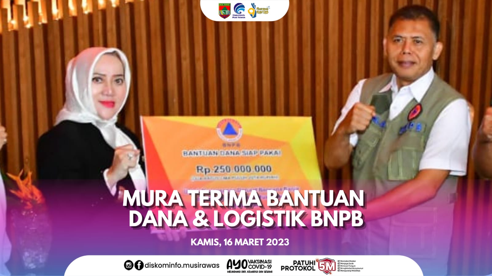 Bantuan Logistik dan Bantuan Dana Siap Pakai dari BNPB