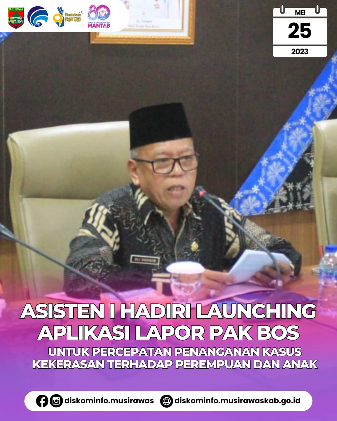 Lauching Aplikasi LAPOR PAK BOS (Layanan Pelaporan Kasus Kekerasan Perempuan dan Anak Berbasis Online Sistem)