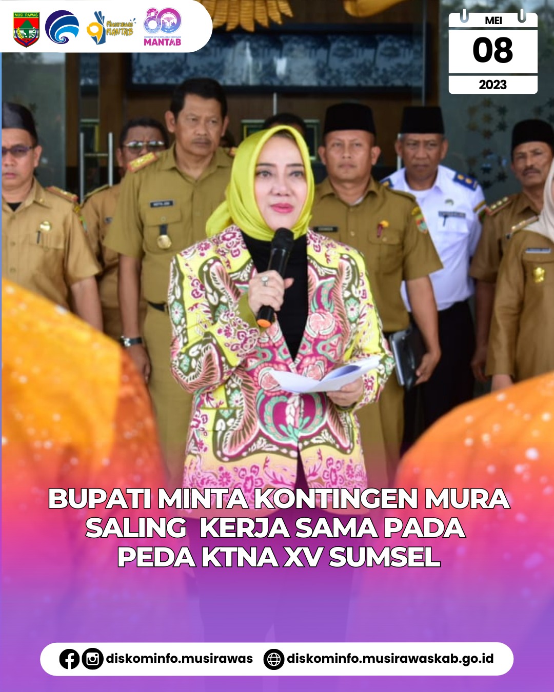 Bupati Minta Kontingen Musi Rawas Saling Kerja Sama pada PEDA KTNA XV