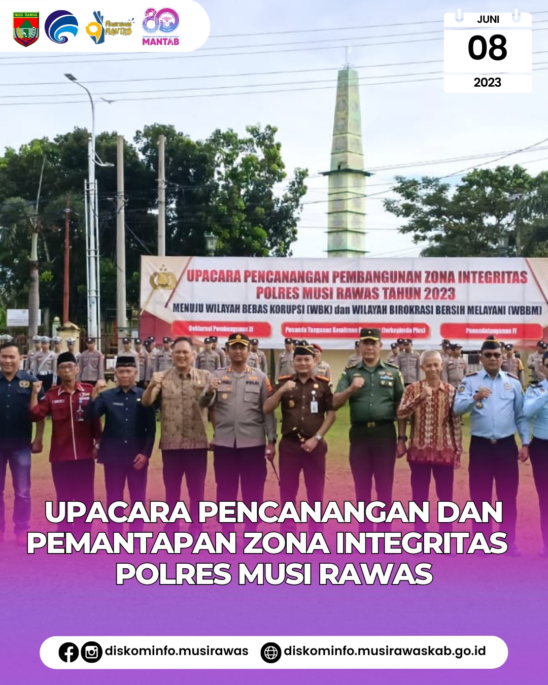 Upacara Pencanangan dan Pemantapan Zona Integritas Polres Musi Rawas