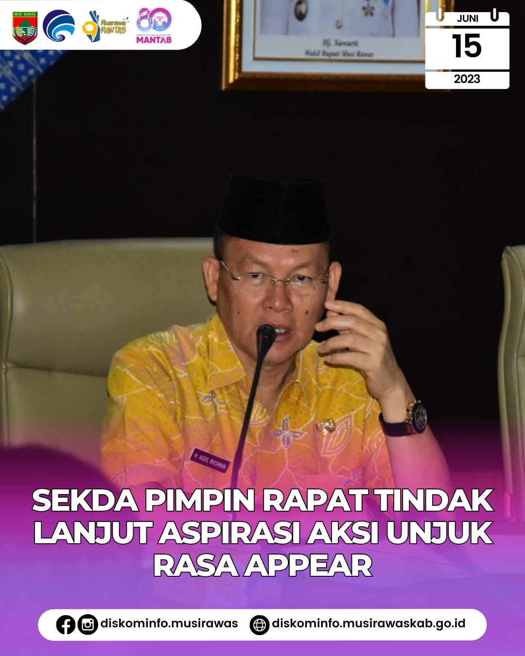 Rapat Tindaklanjut Aspirasi Aksi Unjuk Rasa Aliansi Pemuda Peduli Pangan Musi Rawas