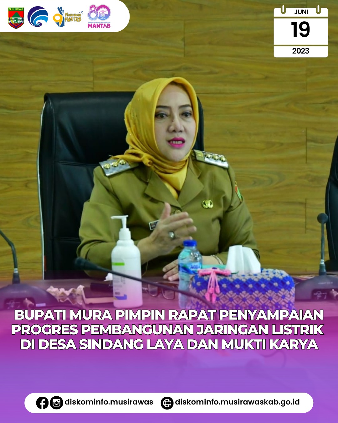 Rapat Penyampaian Progres Pembangunan Jaringan Listrik Desa Sindang Laya dan Mukti Karya, Muara Lakitan