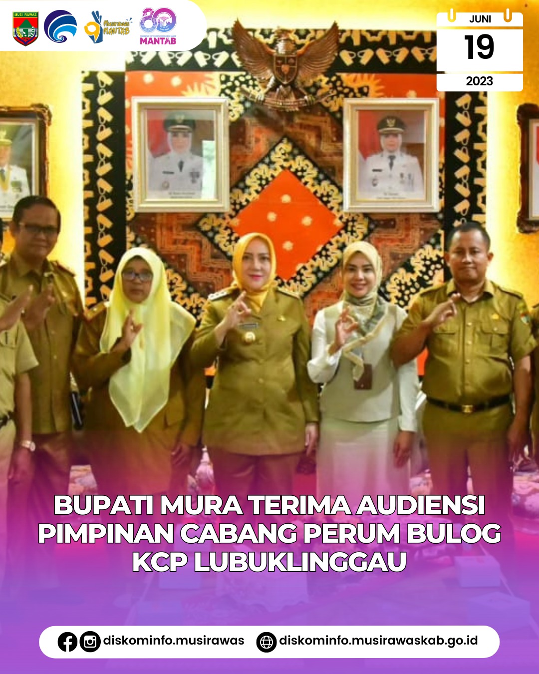 Audiensi bersama Pimpinan Cabang Perum Bulog KCP Lubuklinggau