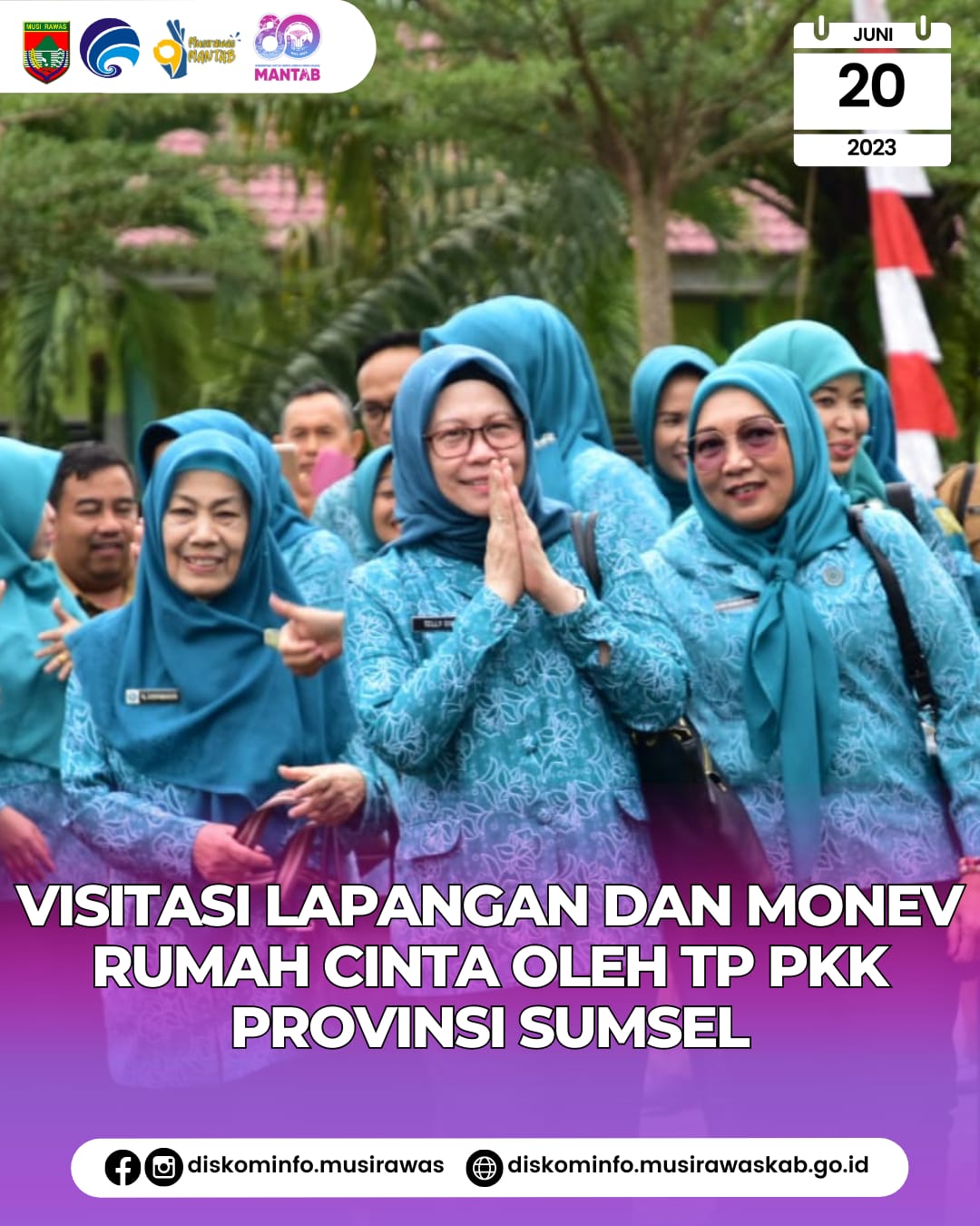 Monev Rumah Cinta Oleh Tim Penggerak PKK Provinsi Sumatera Selatan