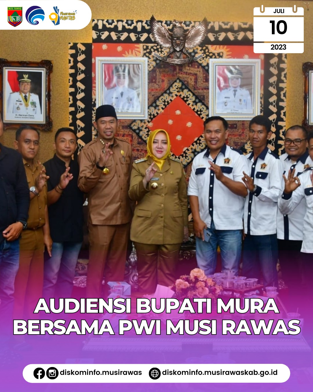 Audiensi Bupati Musi Rawas bersama PWI Kabupaten Musi Rawas