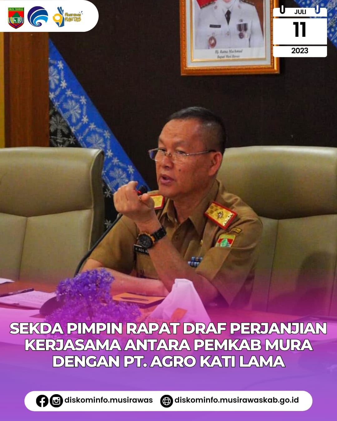 Rapat Pembahasan Draf Perjanjian Kerjasama antara Pemerintah Kabupaten Musi Rawas
