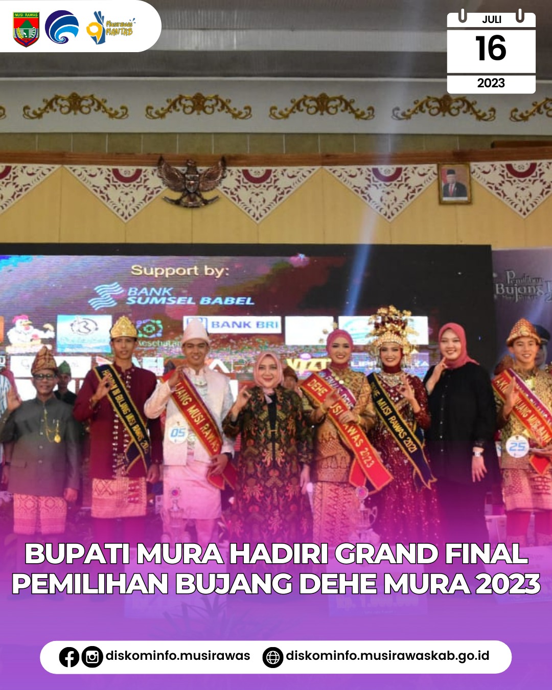Malam Grand Final Pemilihan Bujang Dehe Musi Rawas Tahun 2023