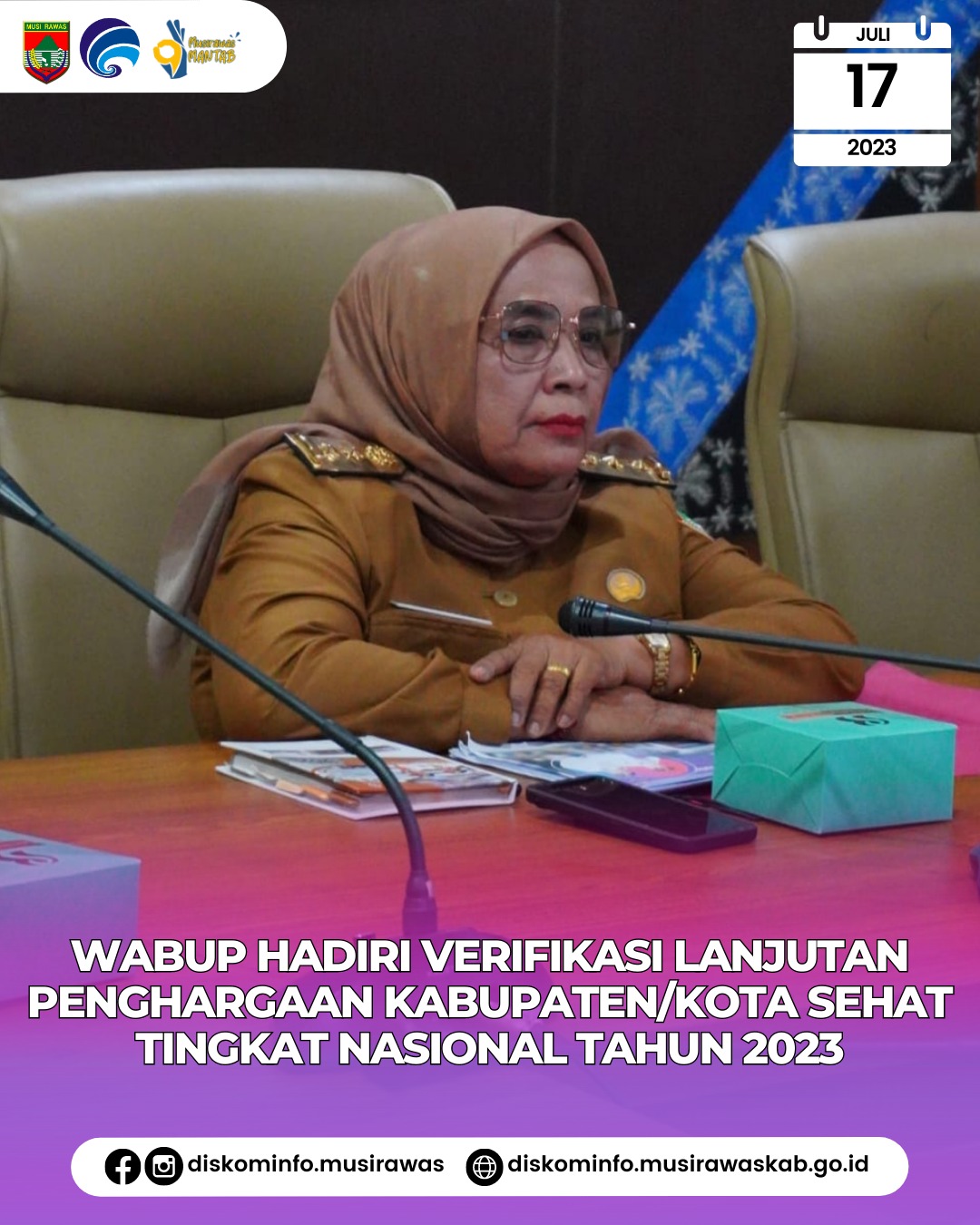 Verifikasi Lanjutan Penghargaan Kabupaten/Kota Sehat Tingkat Nasional Tahun 2023