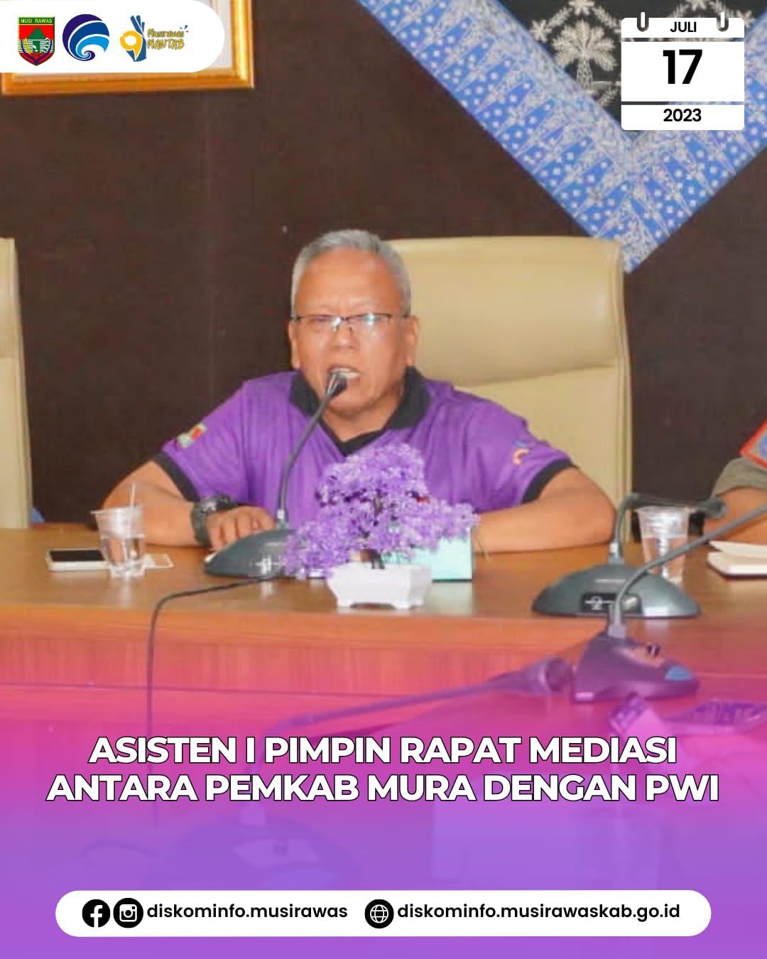 Rapat Mediasi antara Pemerintah Daerah Musi Rawas dengan PWI