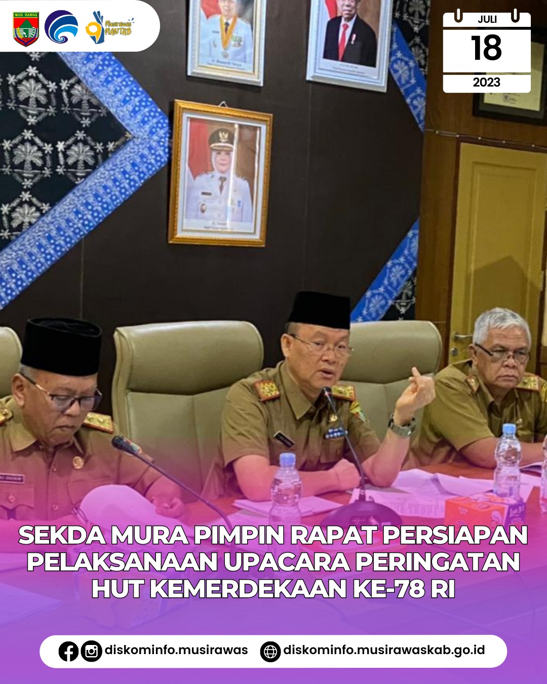Rapat Persiapan Pelaksanaan Upacara Memperingati Hari Ulang Tahun Kemerdekaan Republik Indonesia Ke 78