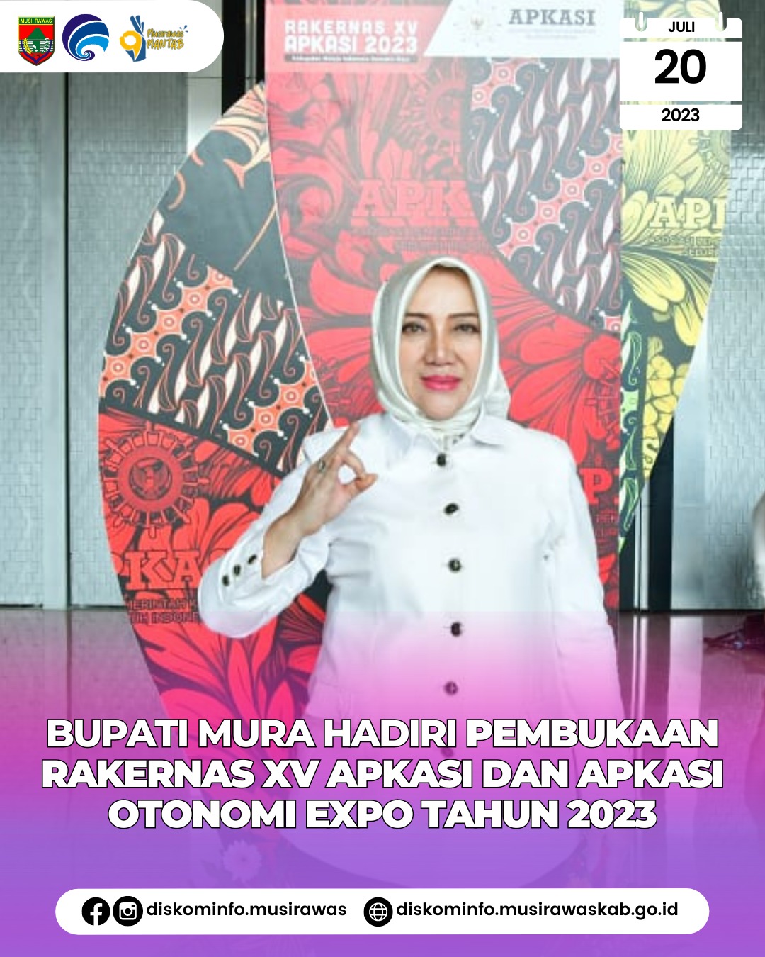 Rakernas Asosiasi Pemerintah Kabupaten Seluruh Indonesia (Rakernas Apkasi) XV dan Apkasi Otonomi Expo (AOE) Tahun 2023