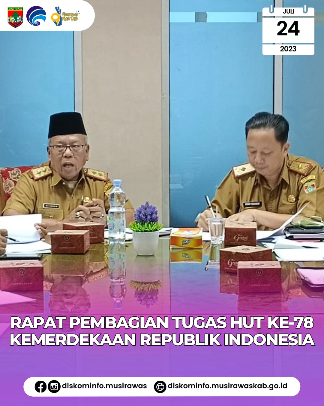 Rapat pembagian Tugas HUT ke 78 Kemerdekaan Republik Indonesia Tahun 2023