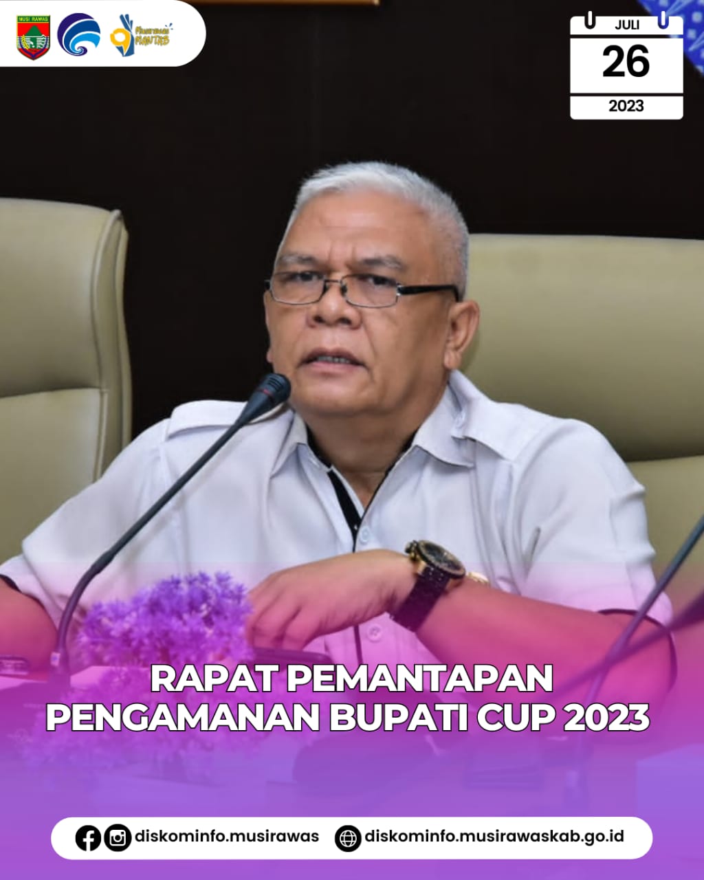Rapat Pemantapan Pengamanan Bupati Cup 2023 di Ruang Rapat Bina Praja Setda Kabupaten Musi Rawas