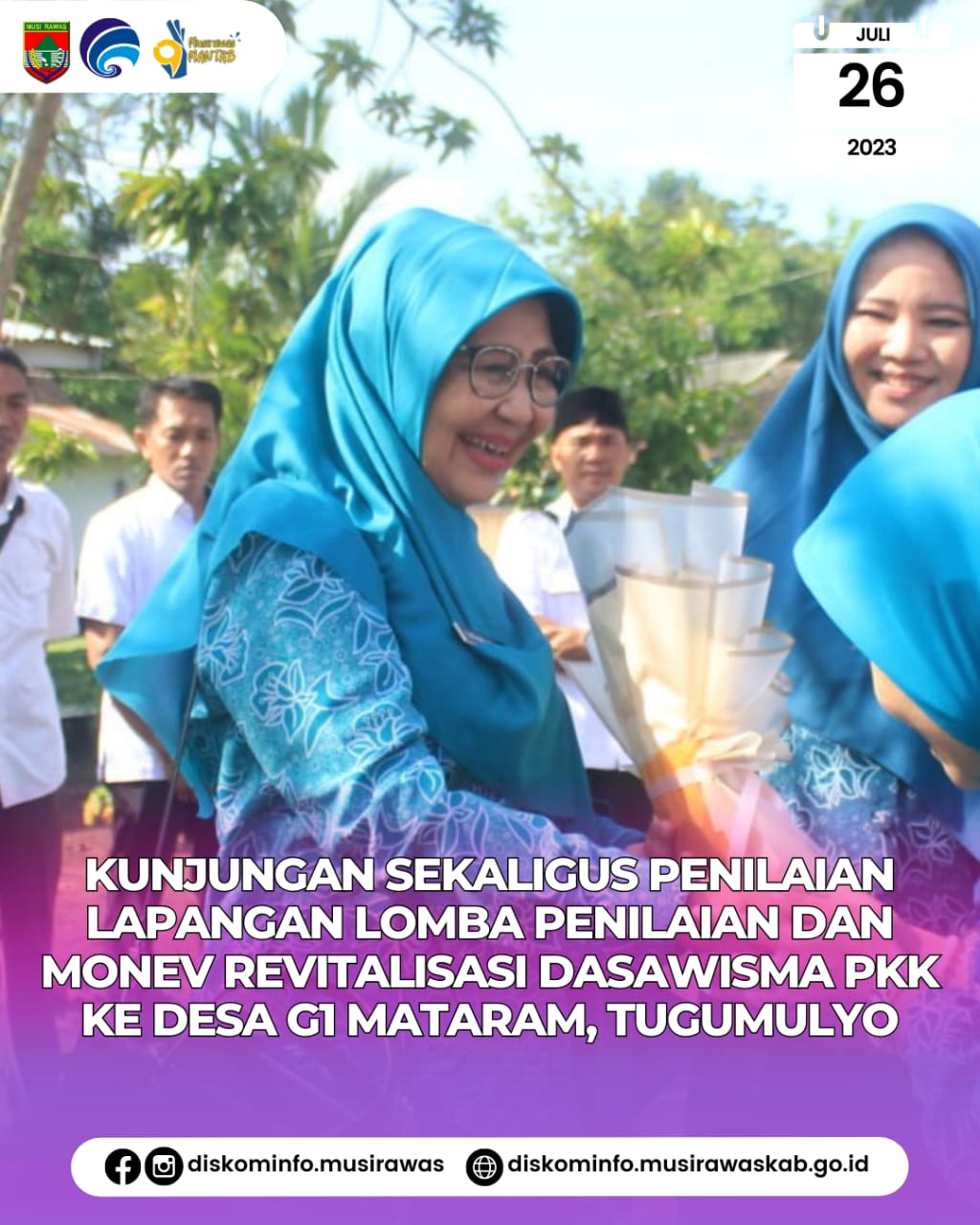 Kunjungan sekaligus Penilaian Lapangan Lomba Penilaian dan Monev Revitalisasi Dasawisma PKK