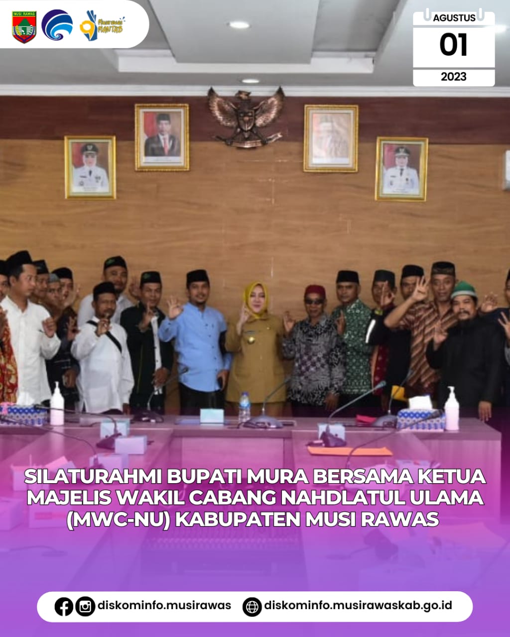 Silaturahmi Bupati Musi Rawas bersama Ketua Majelis Wakil Cabang Nahdlatul Ulama Kabupaten Musi Rawas