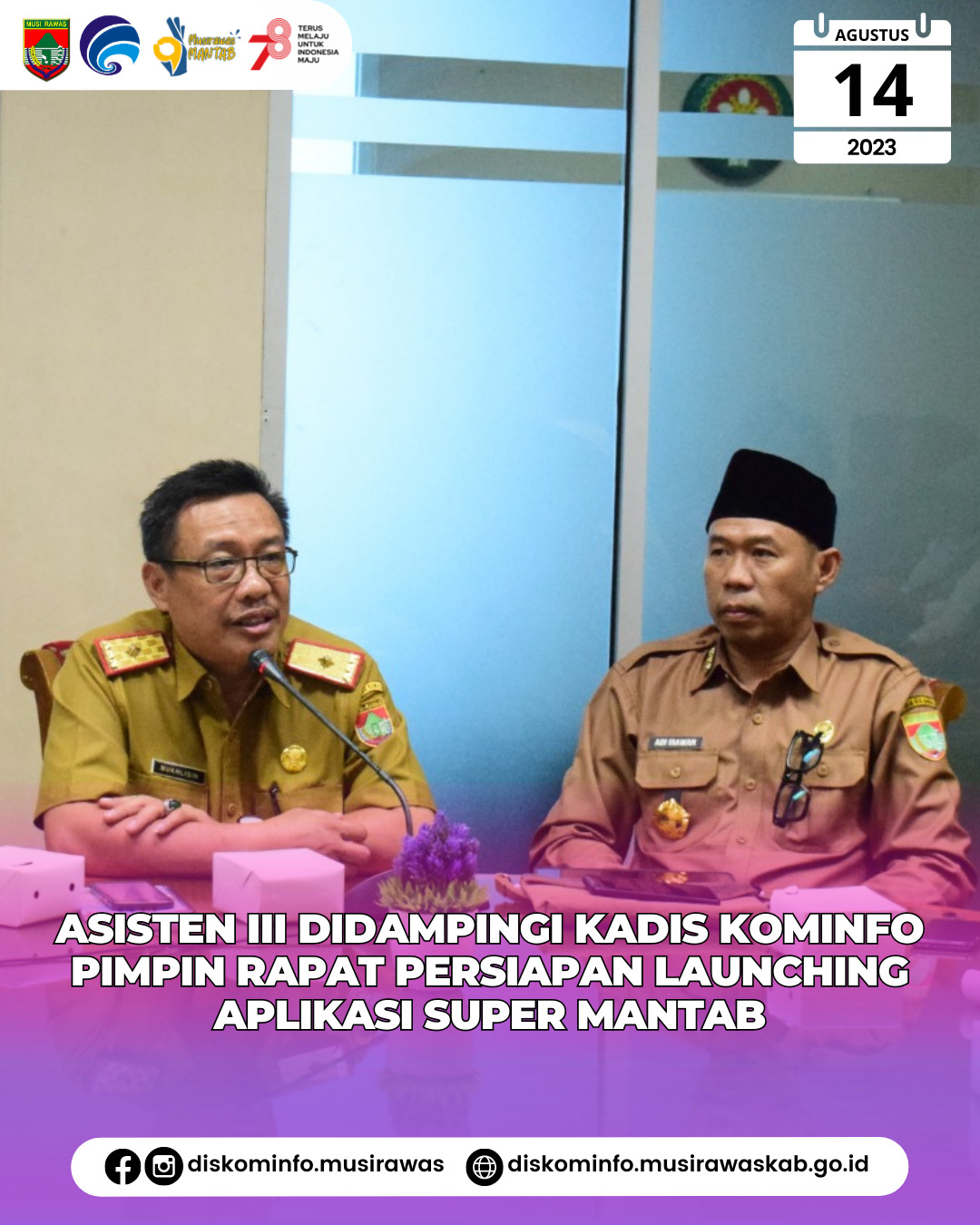 Rapat persiapan launching aplikasi Super Mantab