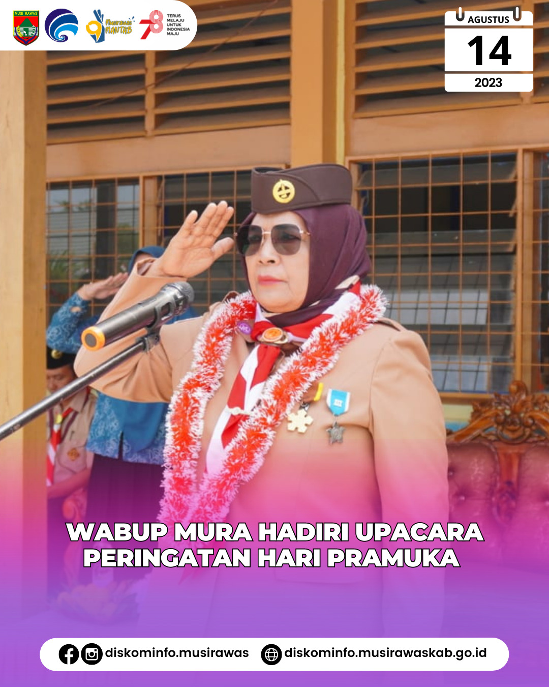 Upacara Peringatan Hari Pramuka bertempat di SMA Negeri Tugumulyo