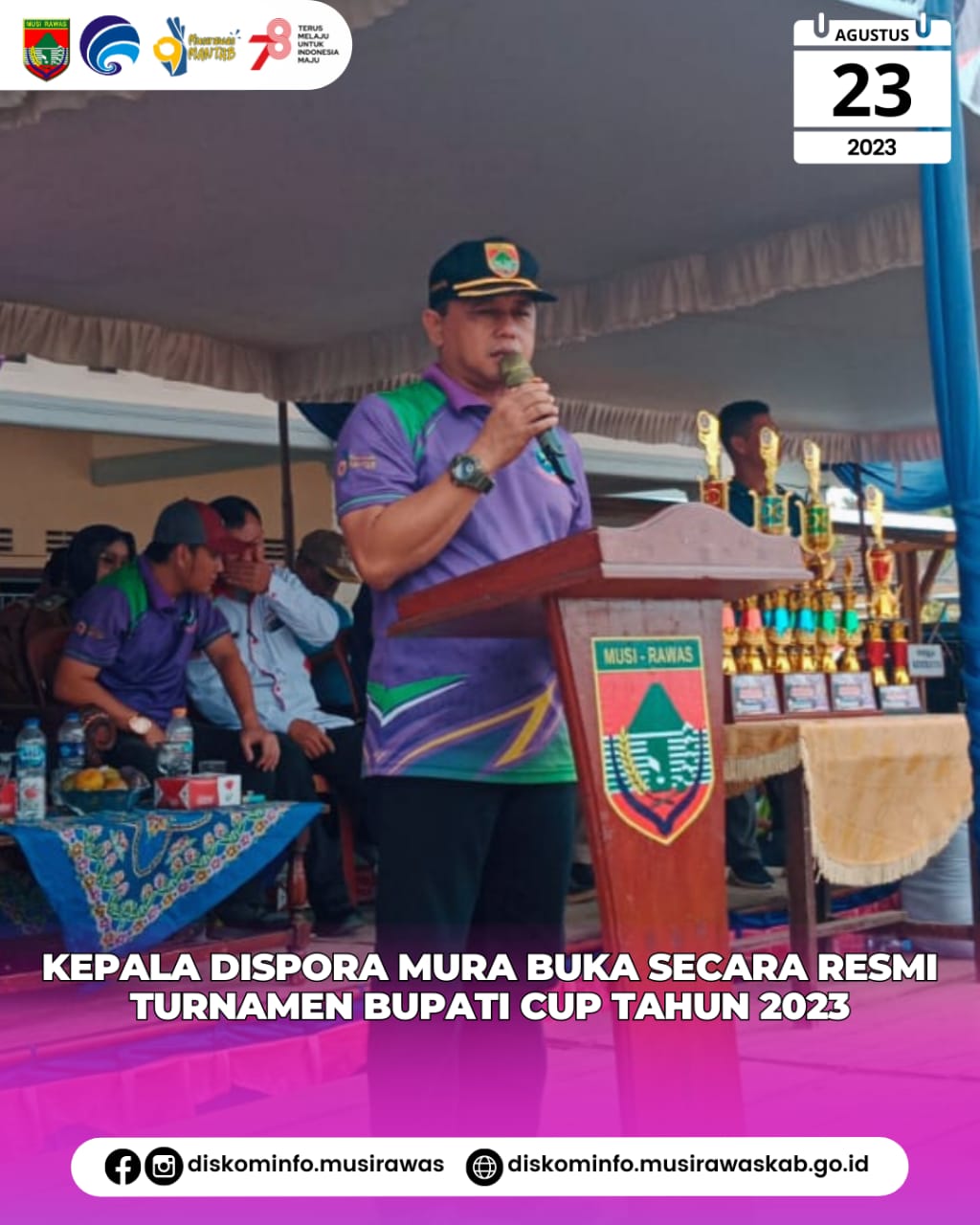 Pembukaan resmi Turnamen Bupati Cup tahun 2023