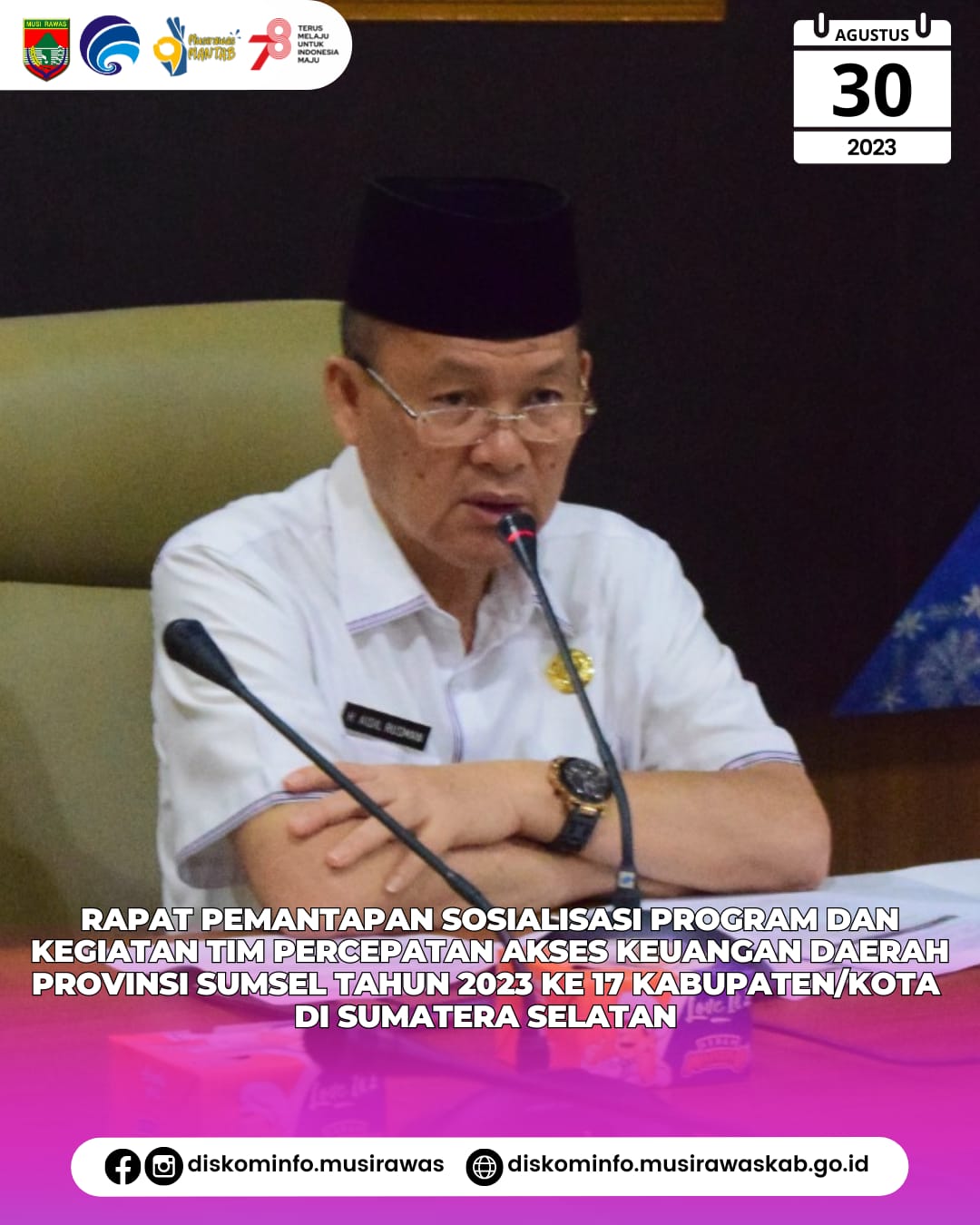 Rapat Pemantapan Sosialisasi Program dan Kegiatan TPAKD Sumatera Selatan Tahun 2023 ke 17