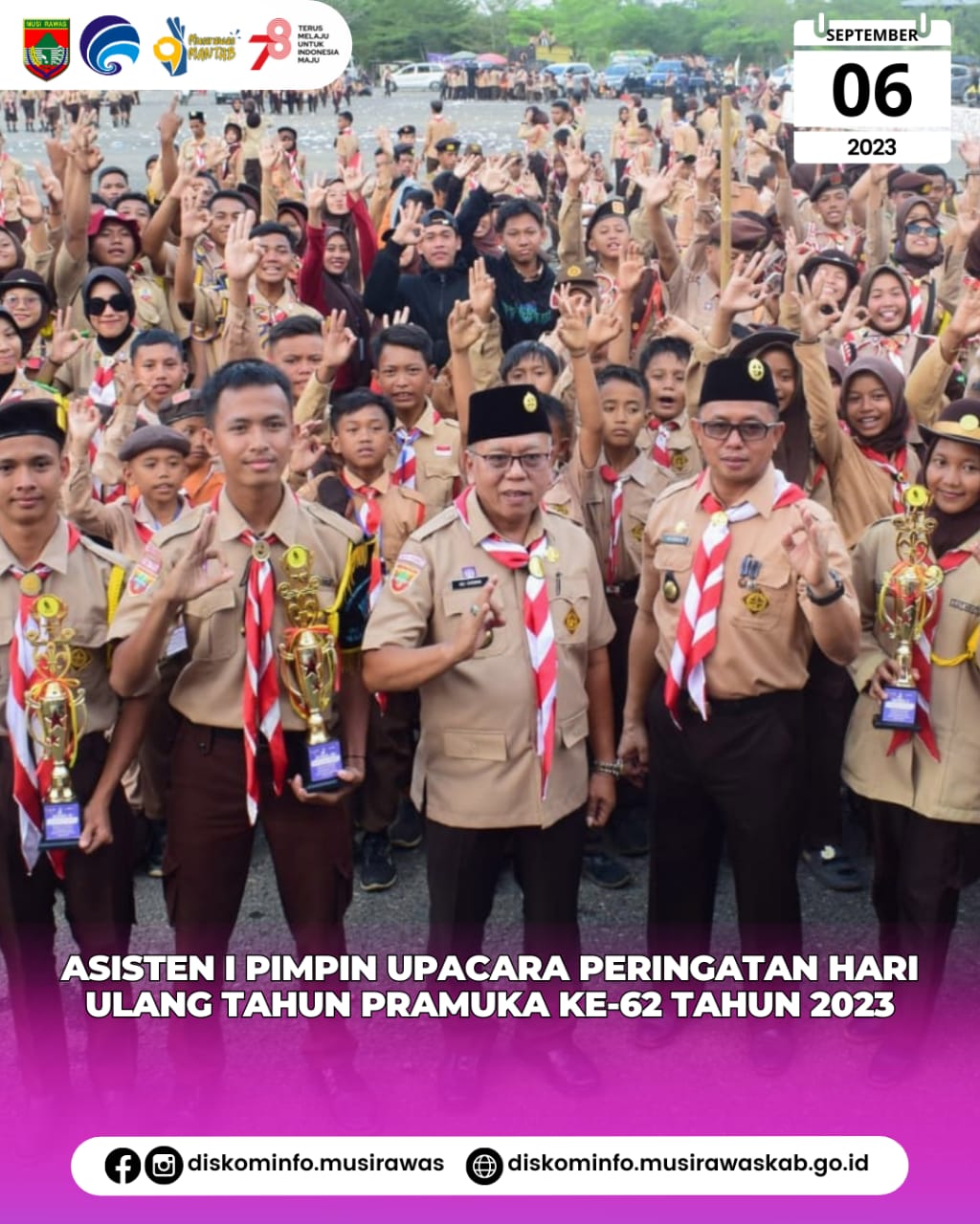 Upacara Peringatan Hari Ulang Tahun Pramuka Ke 62 Tahun 2023