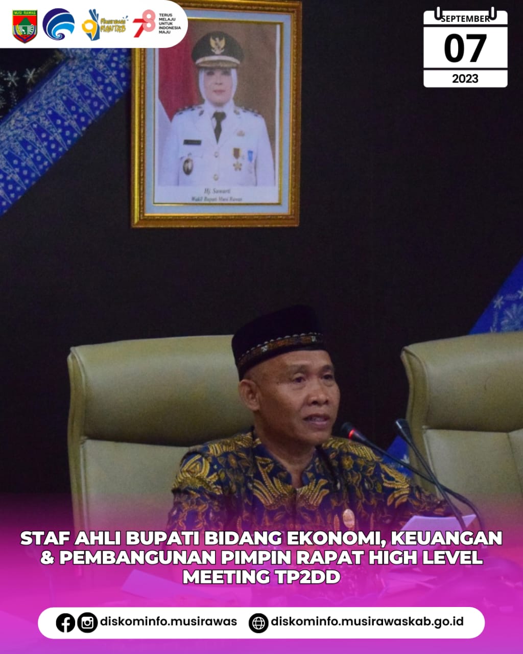 Rapat Tim Percepatan dan Perluasan Digitalisasi Daerah (TP2DD)